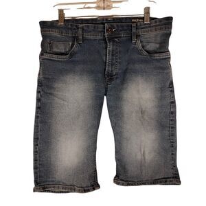 Buffalo David Bitton Evan-X jean shorts mens 34 blue denim basic dark wash